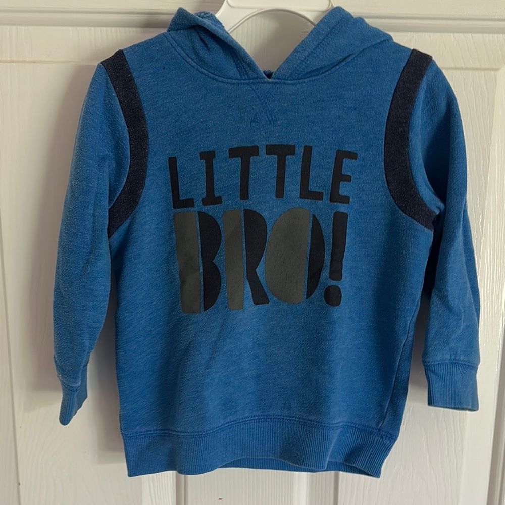 Jumping Beans Blue 'Little Bro' Kids Hoodie size 24 months
